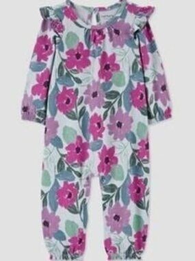 Brand New Carter's Just One You Baby Girls' Floral Jumpsuit, Newborn.